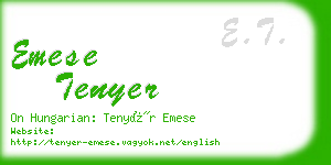 emese tenyer business card
